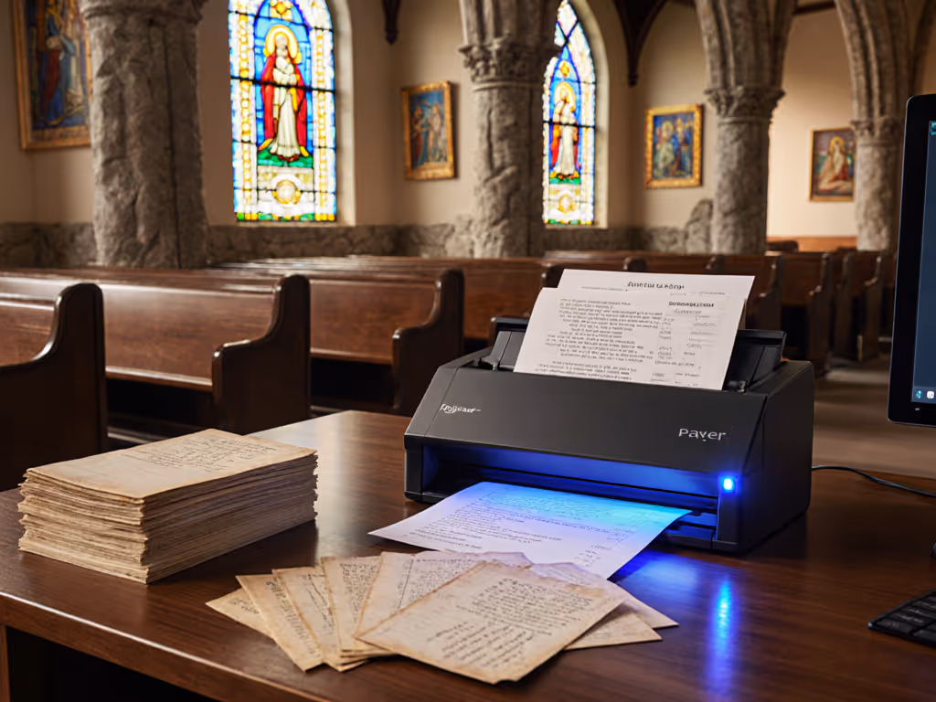 Religious Institution Document Scanning: 90-Second Workflow